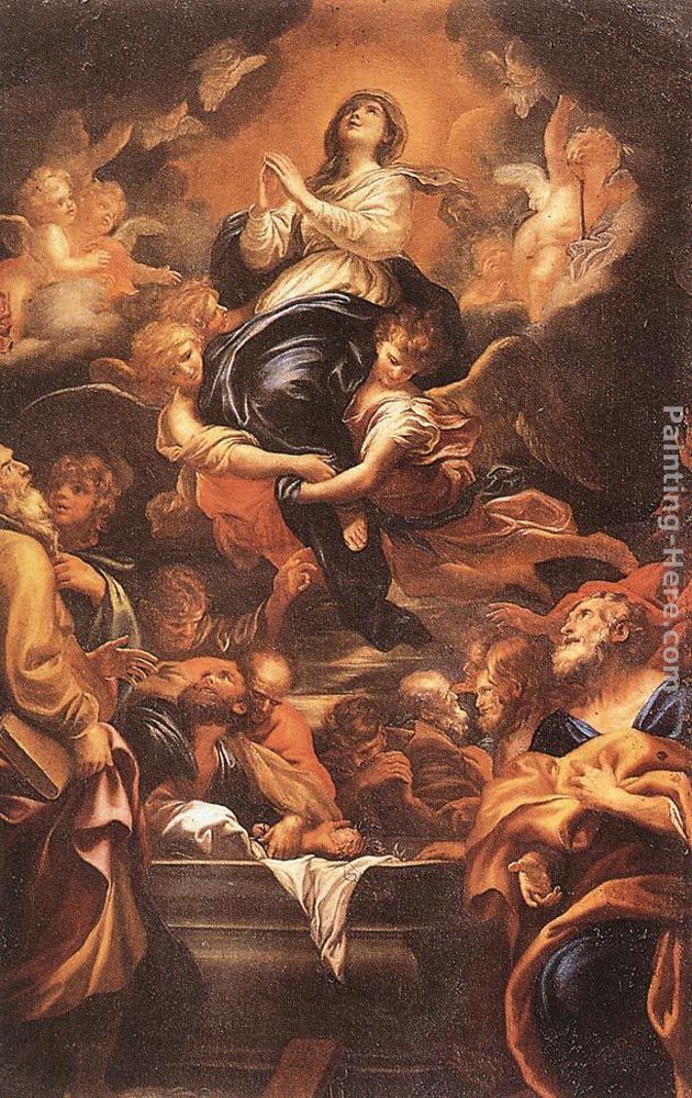 Assumption of the Virgin painting - Domenico Piola Assumption of the Virgin art painting